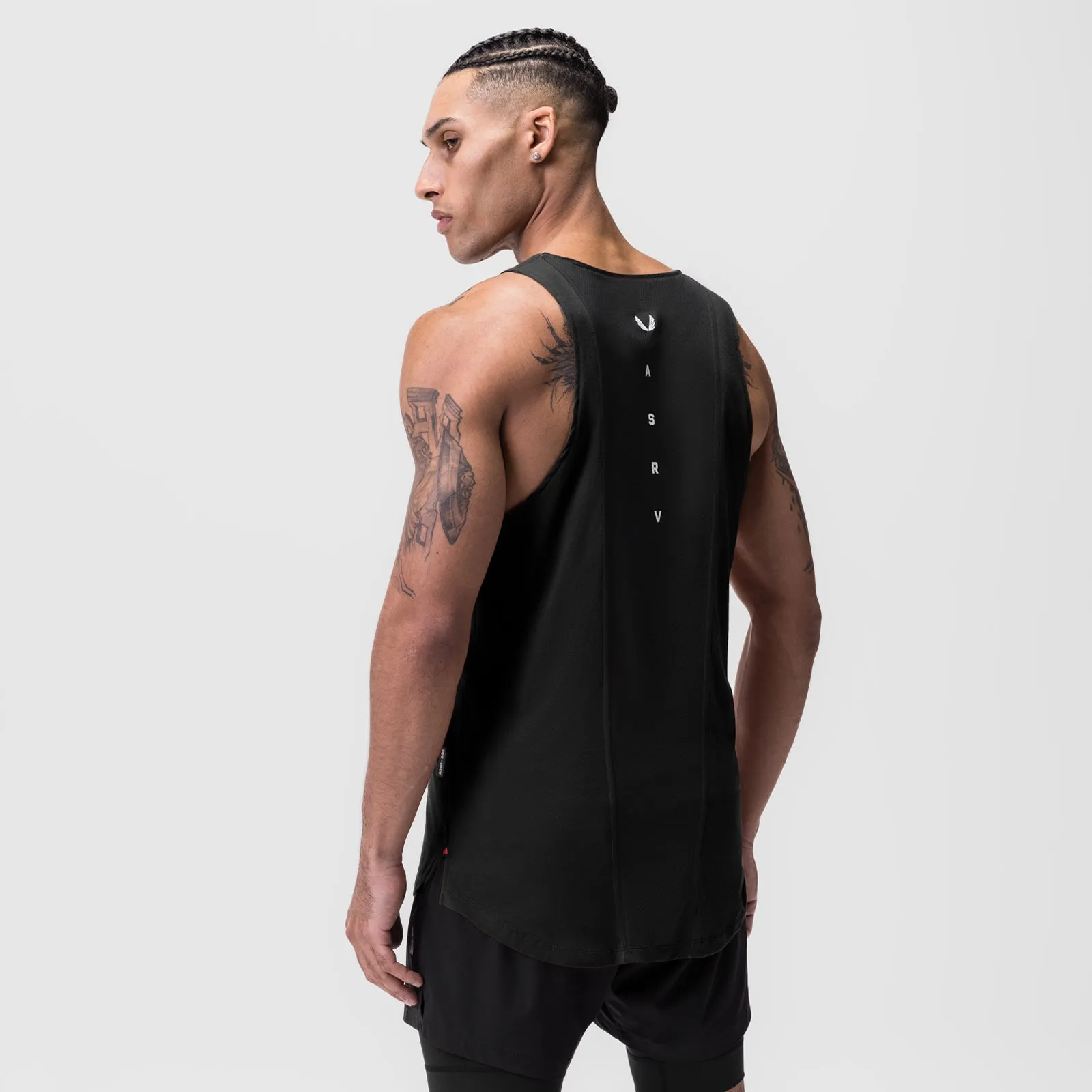 Premium Supima® Vented Tank Top in Dusk Black - Stylish and Comfortable