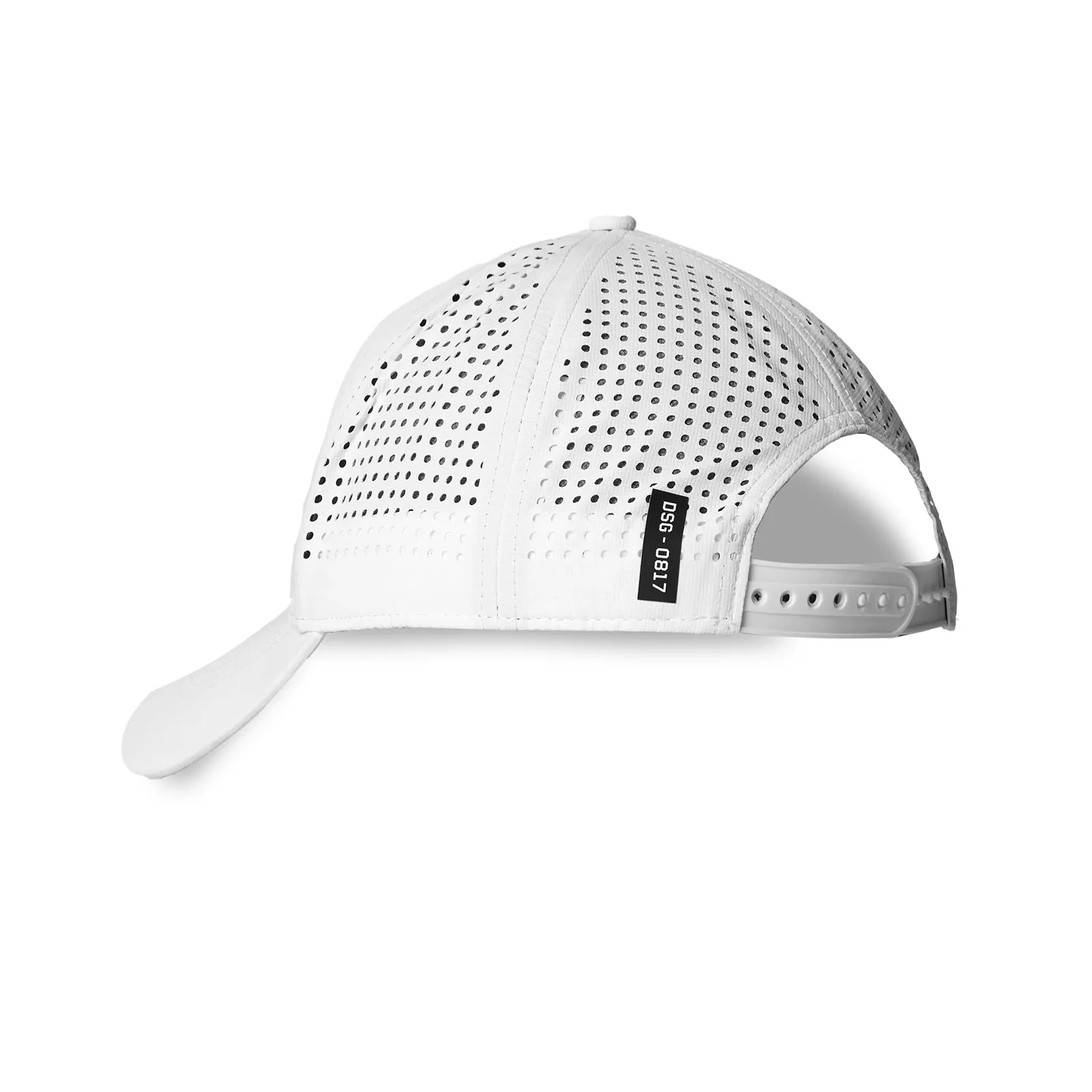 0817. Performance A-Frame Hat - White/Silver "Wings"