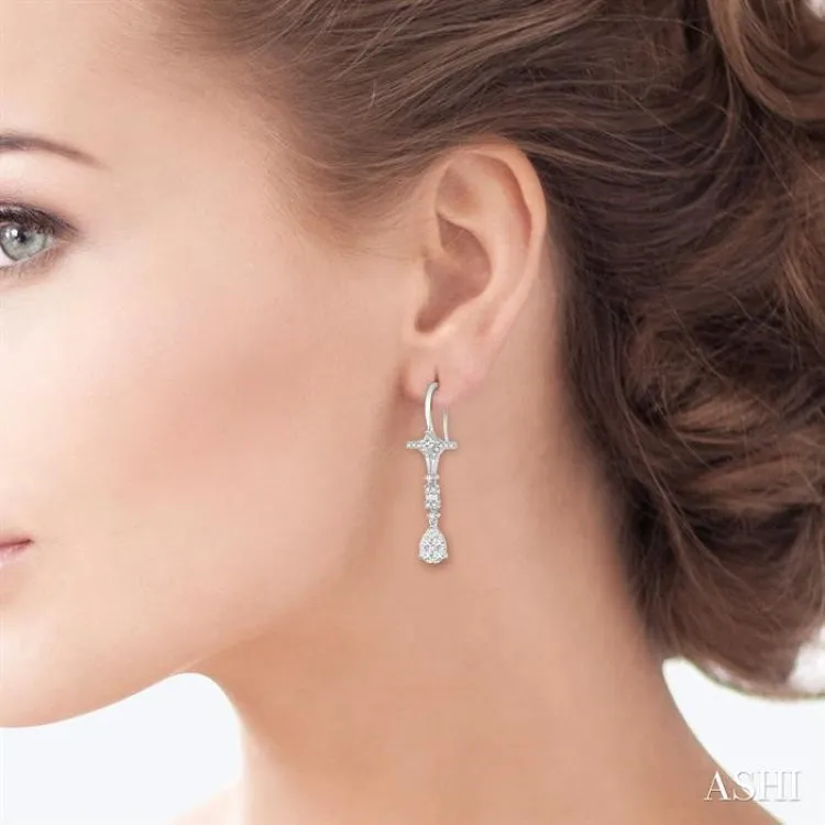 1 Ctw Diamond Lovebright Earrings in 14K White Gold