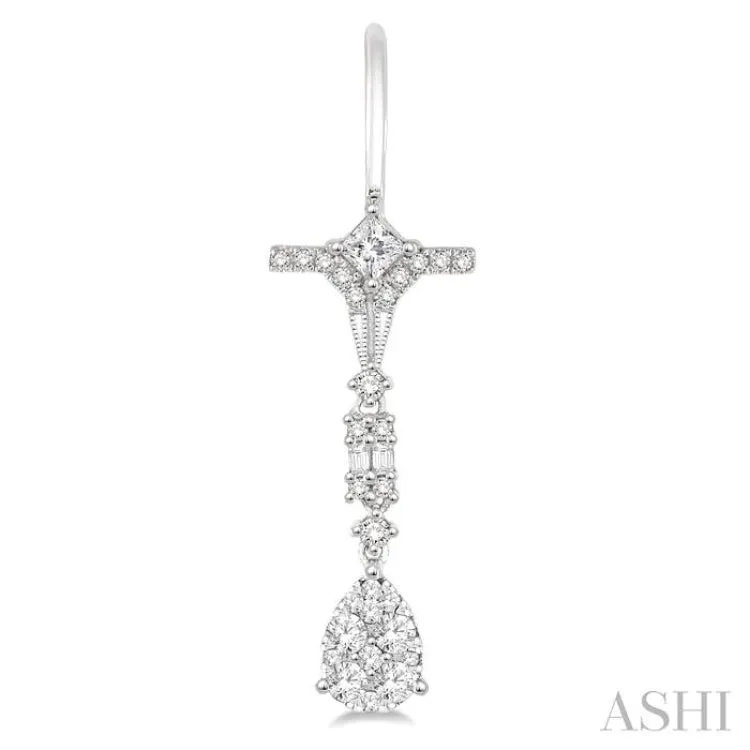1 Ctw Diamond Lovebright Earrings in 14K White Gold