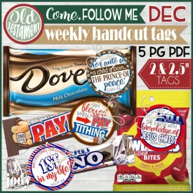 2022 CFM Old Testament Weekly Handout Tags {DECEMBER} PRINTABLE