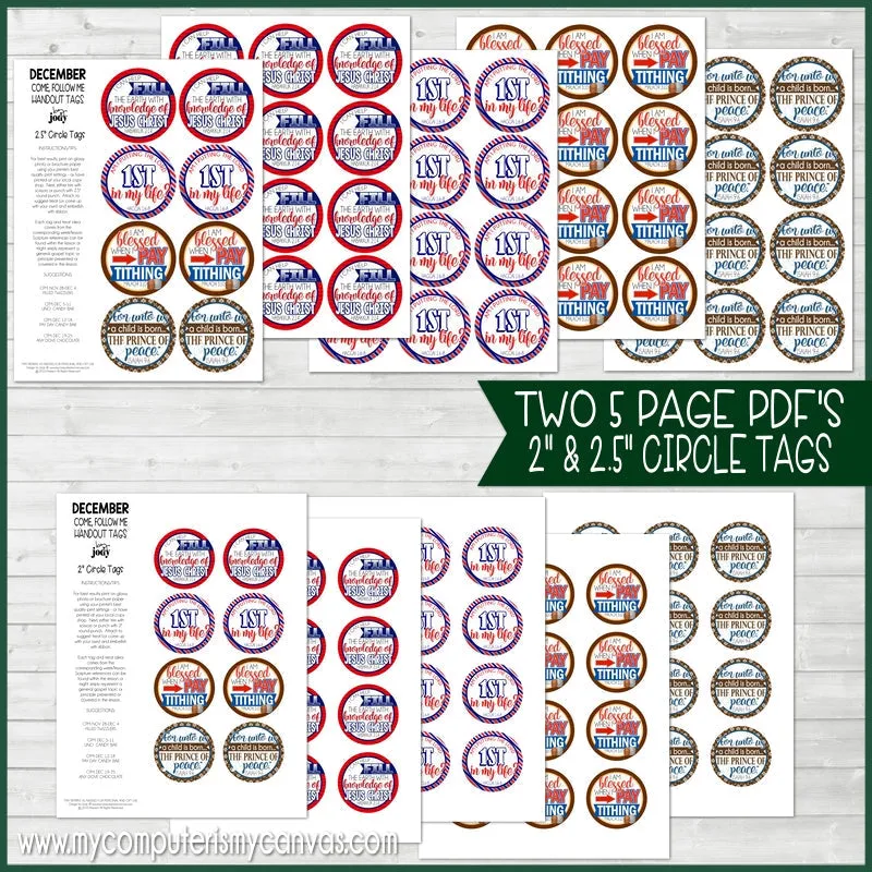2022 CFM Old Testament Weekly Handout Tags {DECEMBER} PRINTABLE