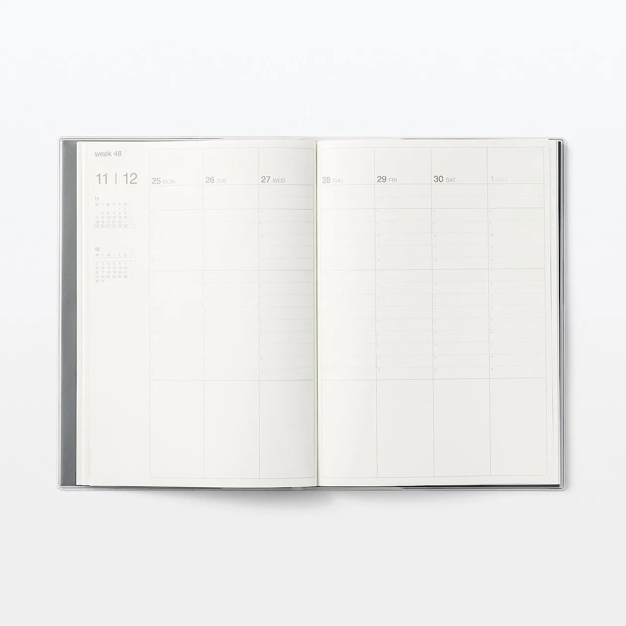 2025 Vertical Weekly Schedule Planner (Mon to Sun) - A5
