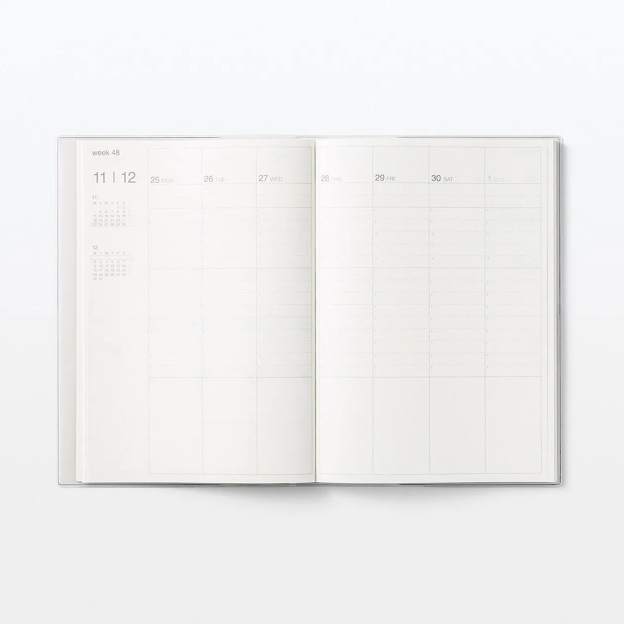 2025 Vertical Weekly Schedule Planner (Mon to Sun) - A5