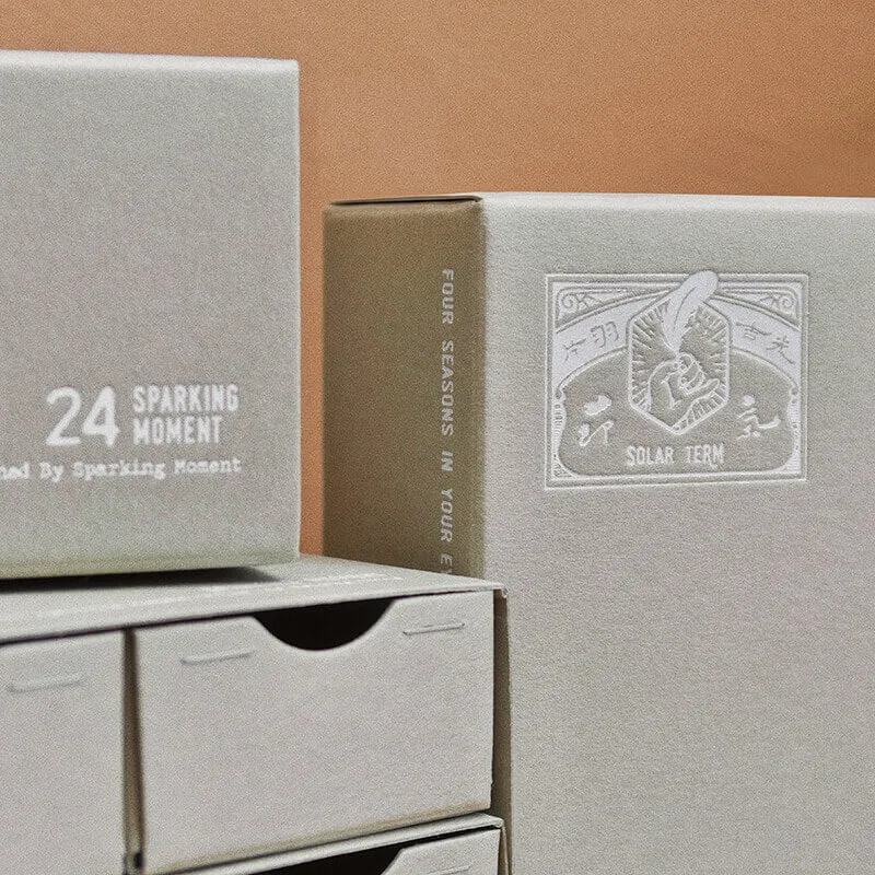 24 Solar Terms Cement Rubber Stamp Set