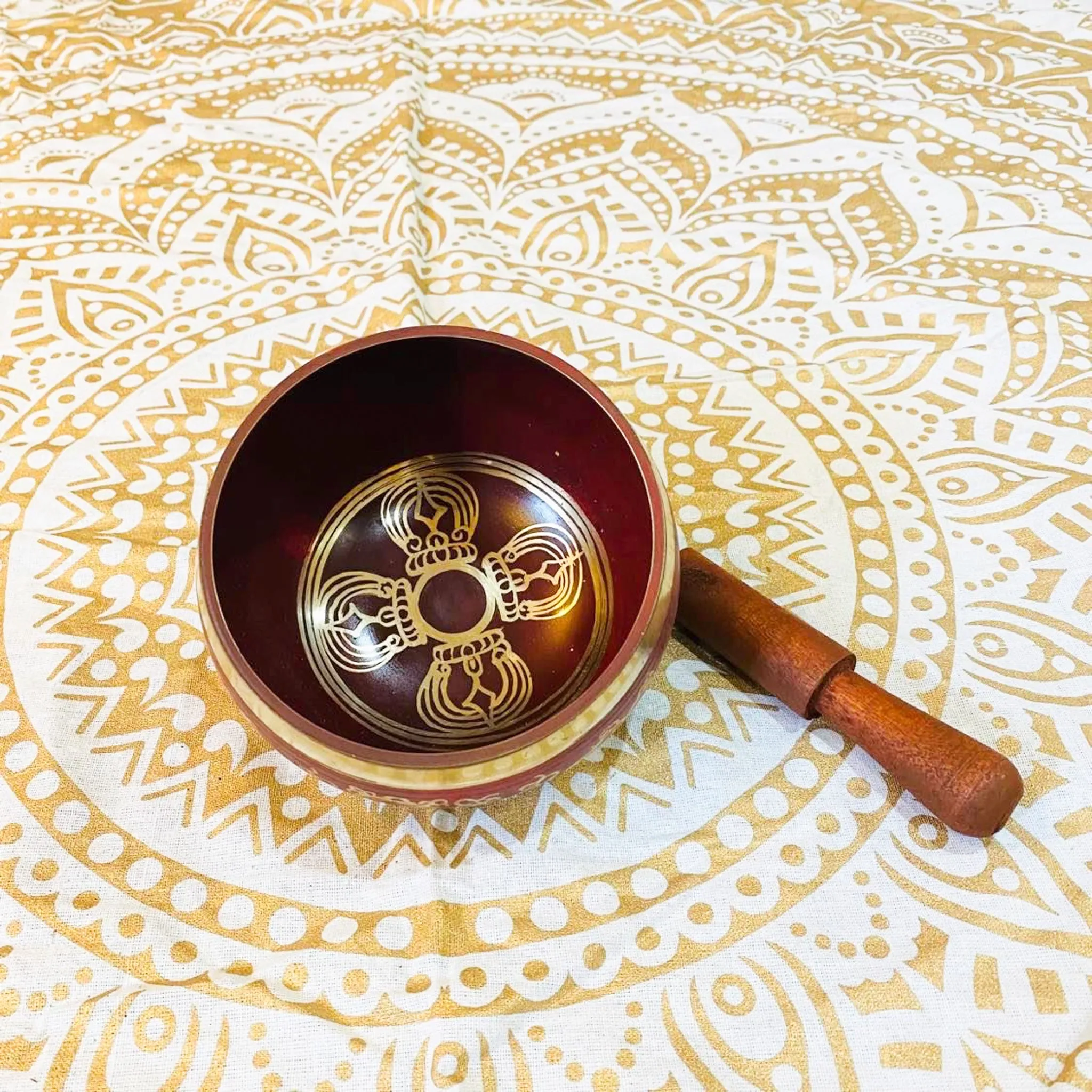 4.5 inches Vajra Engraved Colorful Singing Bowl