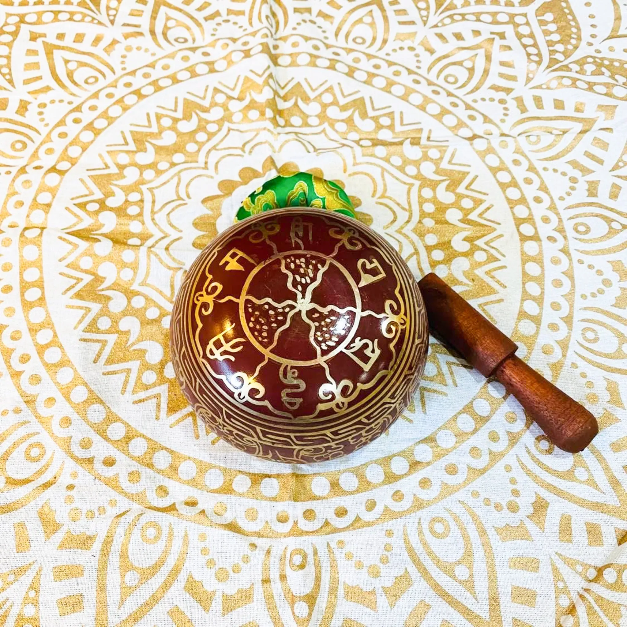 4.5 inches Vajra Engraved Colorful Singing Bowl