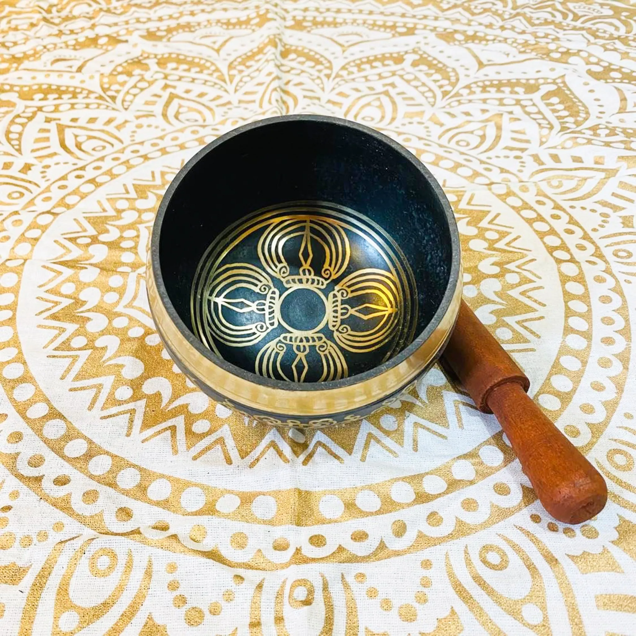 4.5 inches Vajra Engraved Colorful Singing Bowl