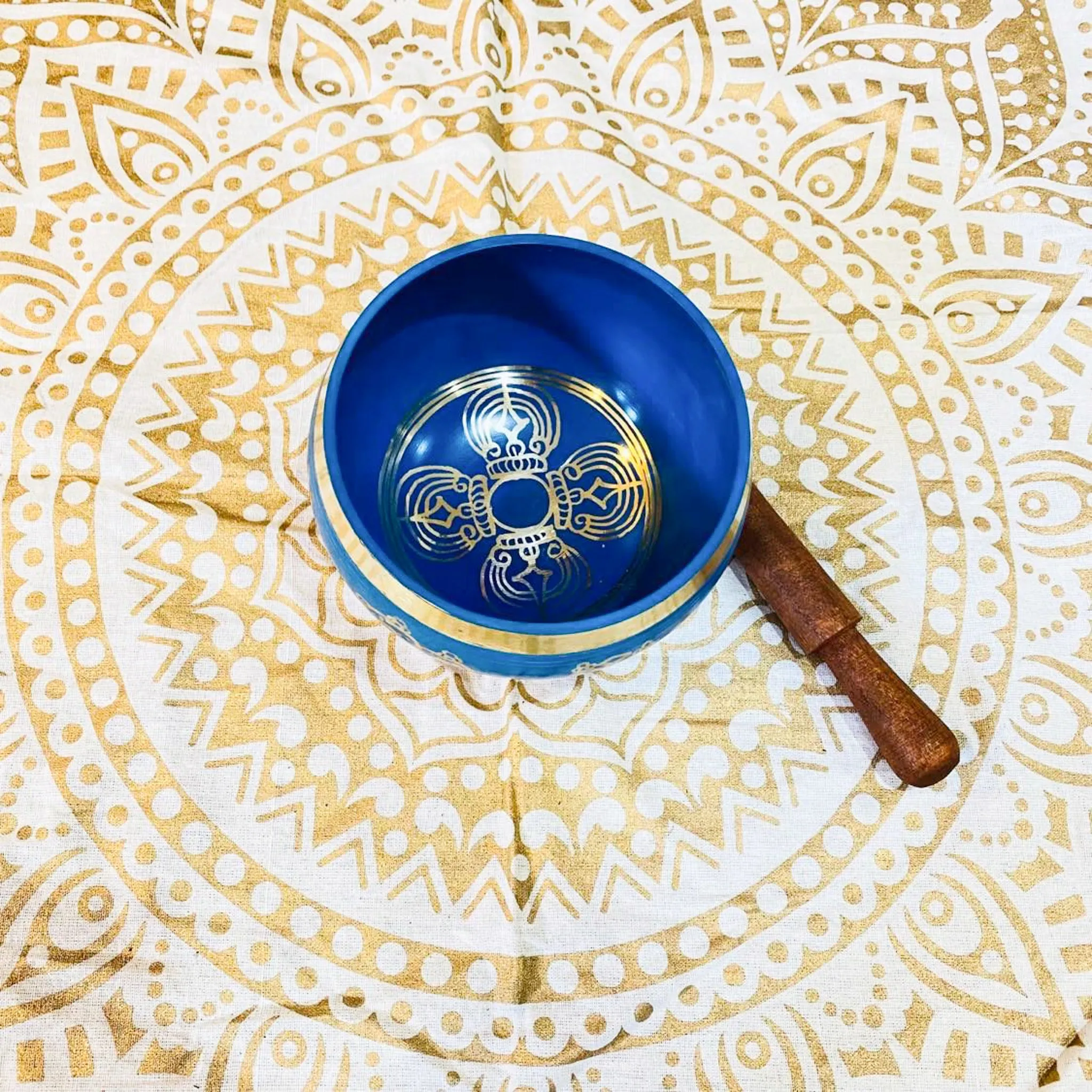 4.5 inches Vajra Engraved Colorful Singing Bowl