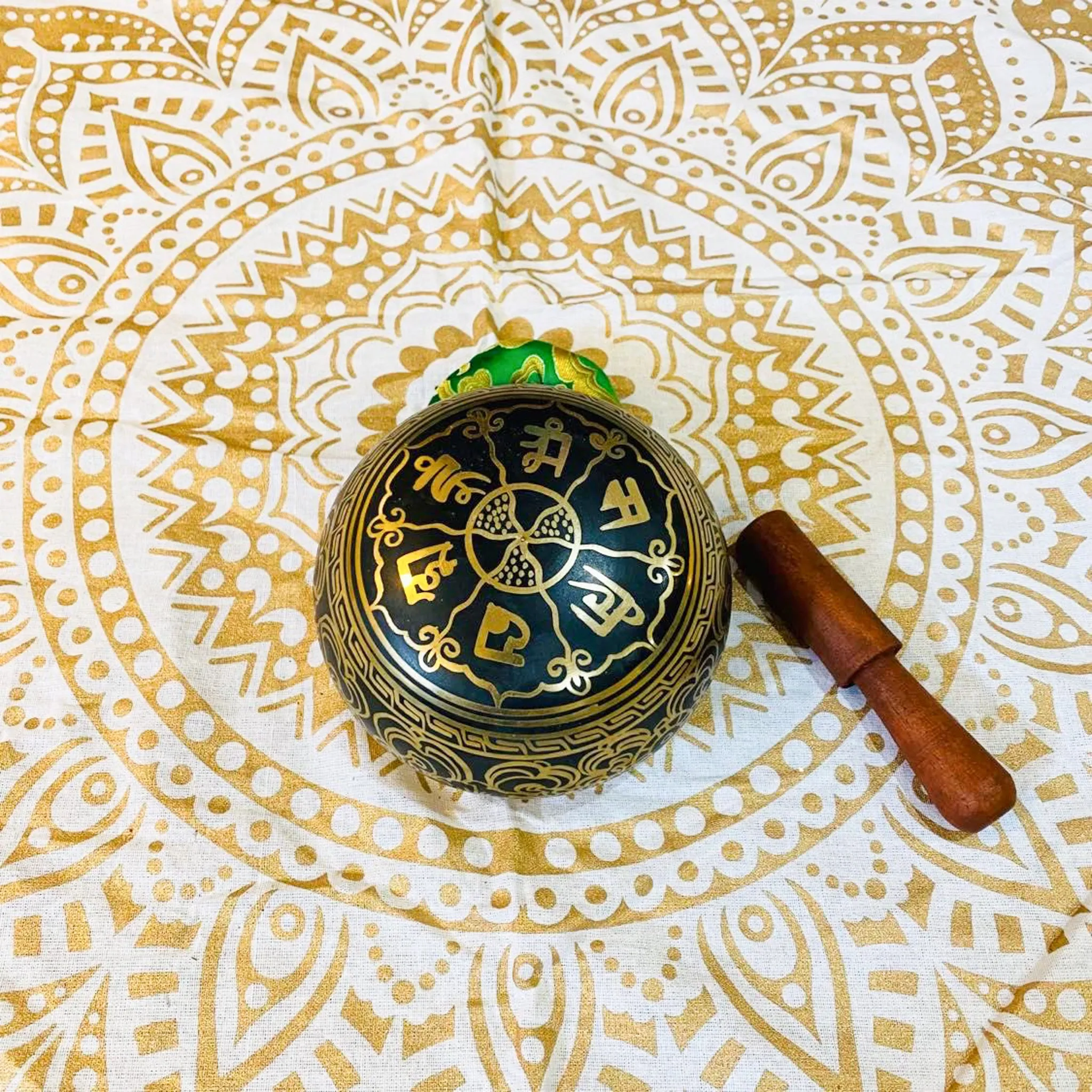 4.5 inches Vajra Engraved Colorful Singing Bowl