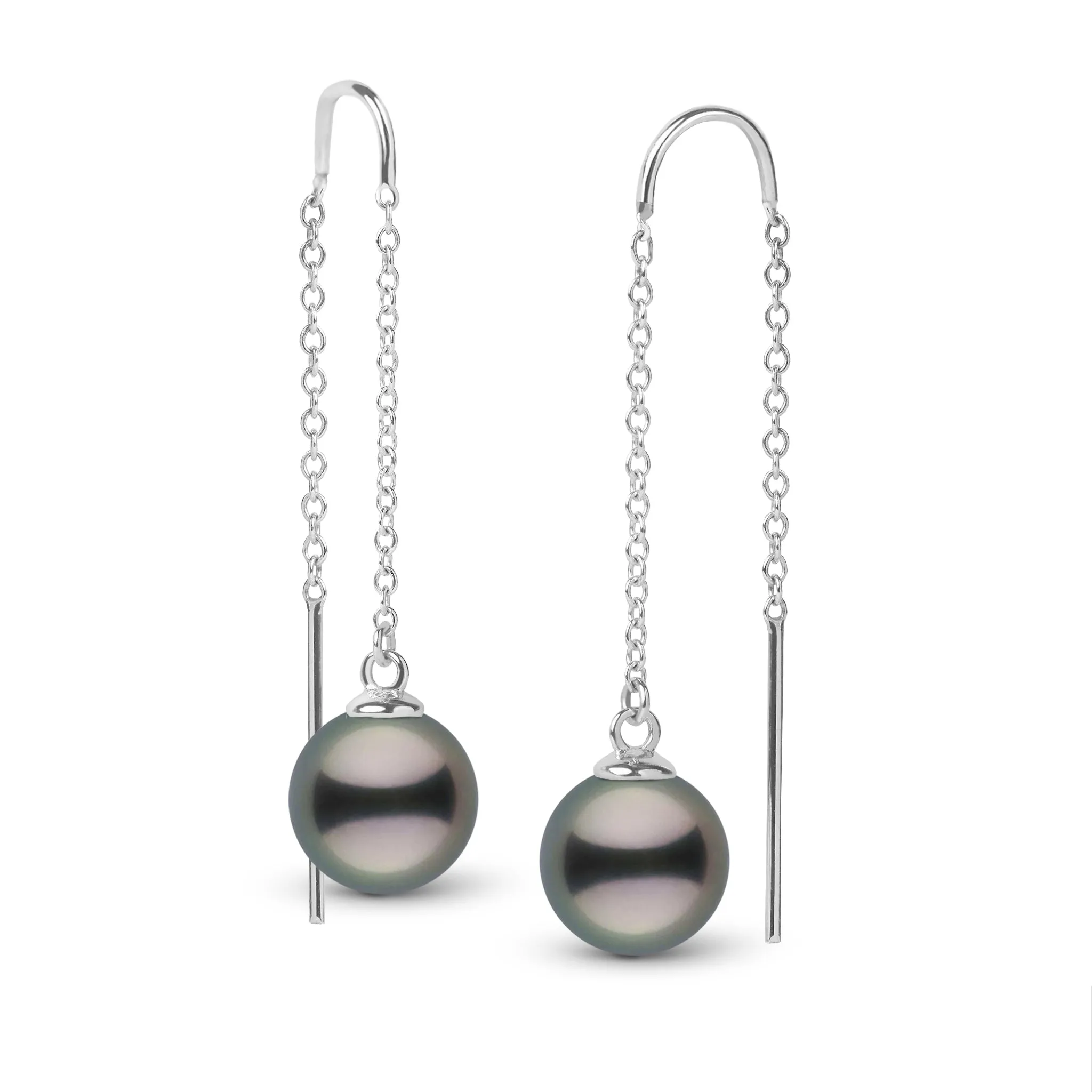 9.0-10.0 mm Tahitian Pearl Threader Earrings