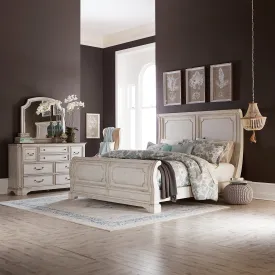 Abbey Road 455W-BR-KSLDM King Sleigh Bed, Dresser & Mirror
