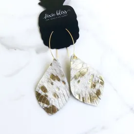 Abilene in Gold Hair on Hide - Dixie Bliss - Dangle Earring