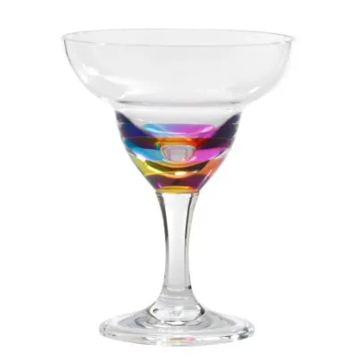 Acrylic Margarita Glass - Rainbow - 11 oz.