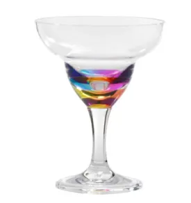 Acrylic Margarita Glass - Rainbow - 11 oz.