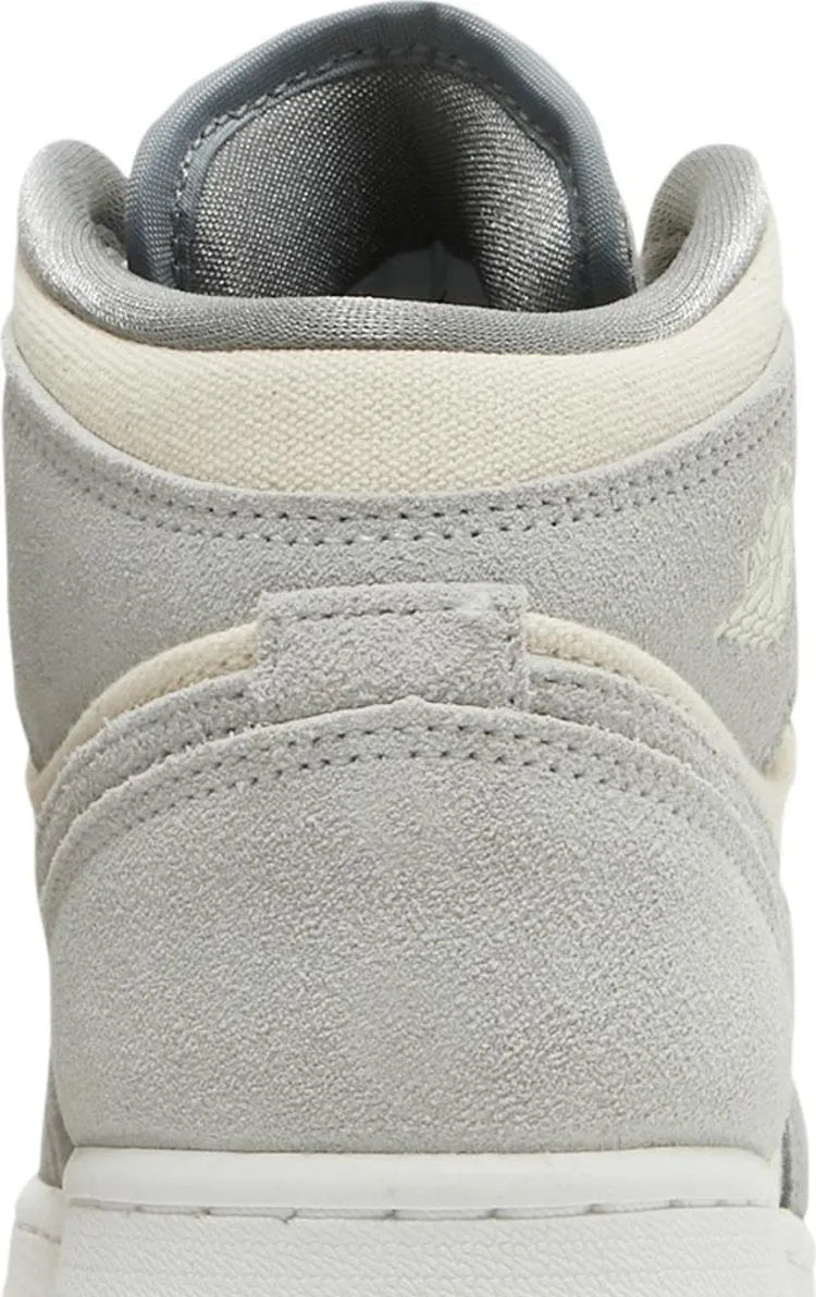 Air Jordan 1 Mid SE GS Coconut Milk Particle Gray