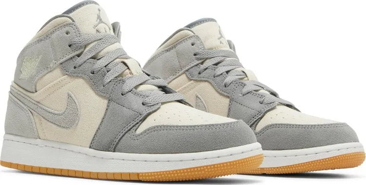 Air Jordan 1 Mid SE GS Coconut Milk Particle Gray