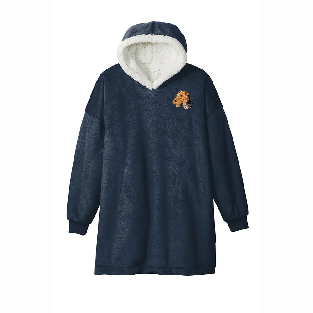 Airedale Terrier Embroidered Wearable Blanket