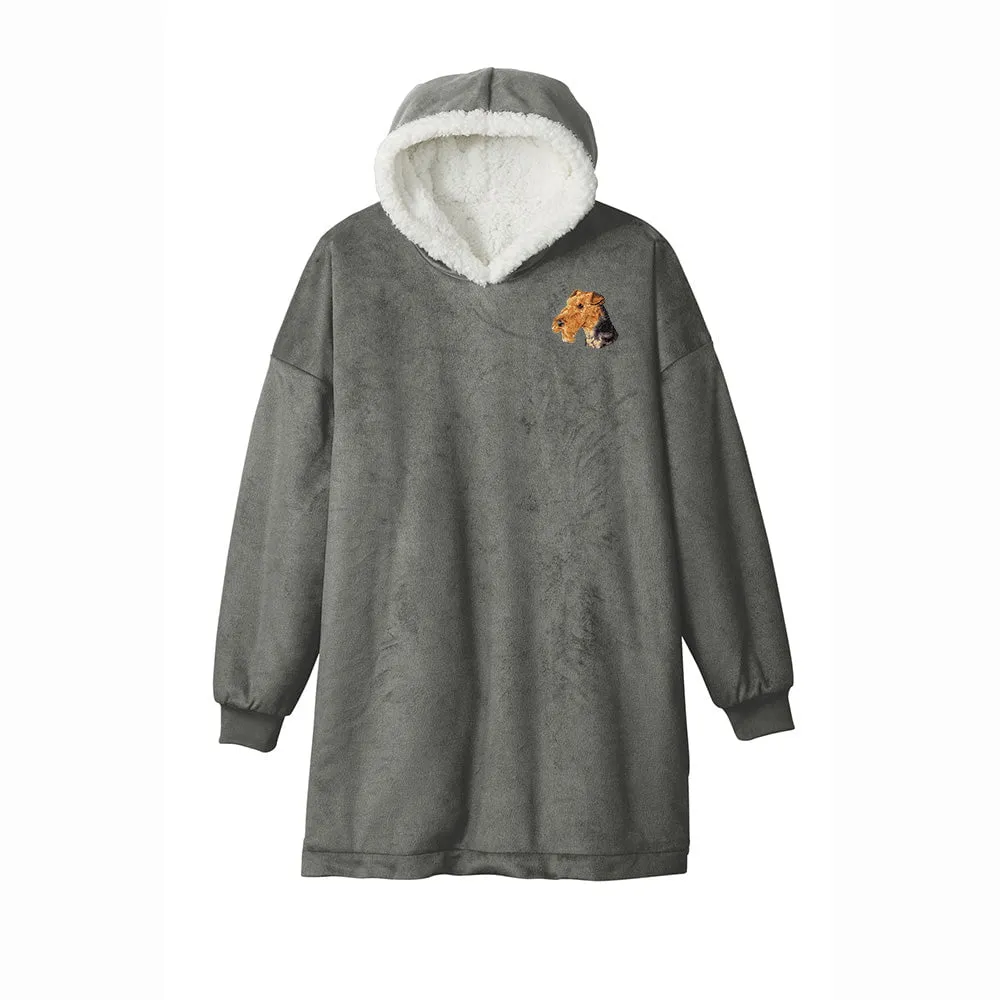Airedale Terrier Embroidered Wearable Blanket