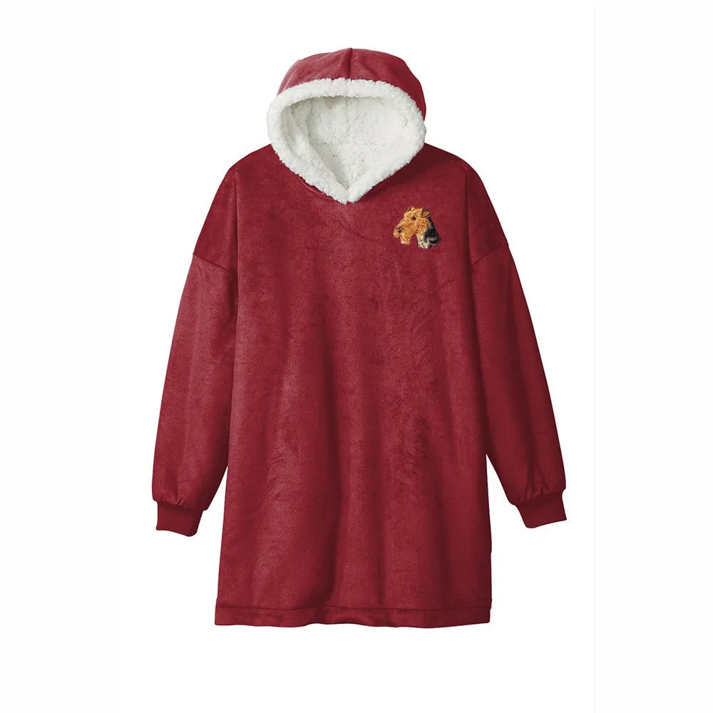 Airedale Terrier Embroidered Wearable Blanket