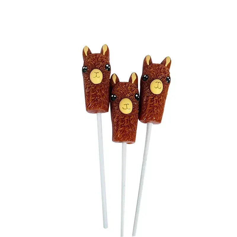 Alpaca Watching Lollipops