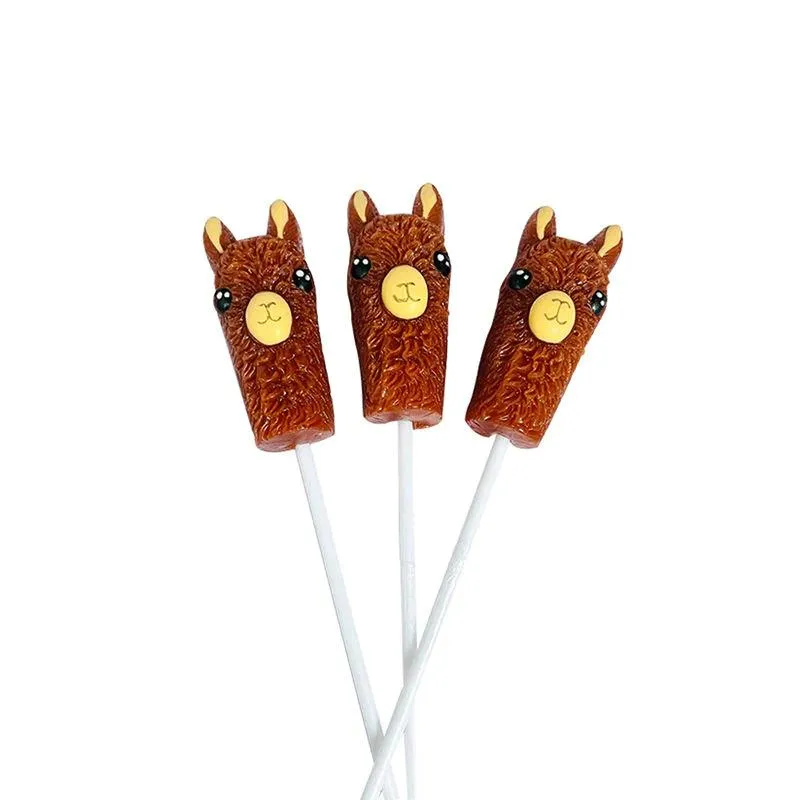 Alpaca Watching Lollipops