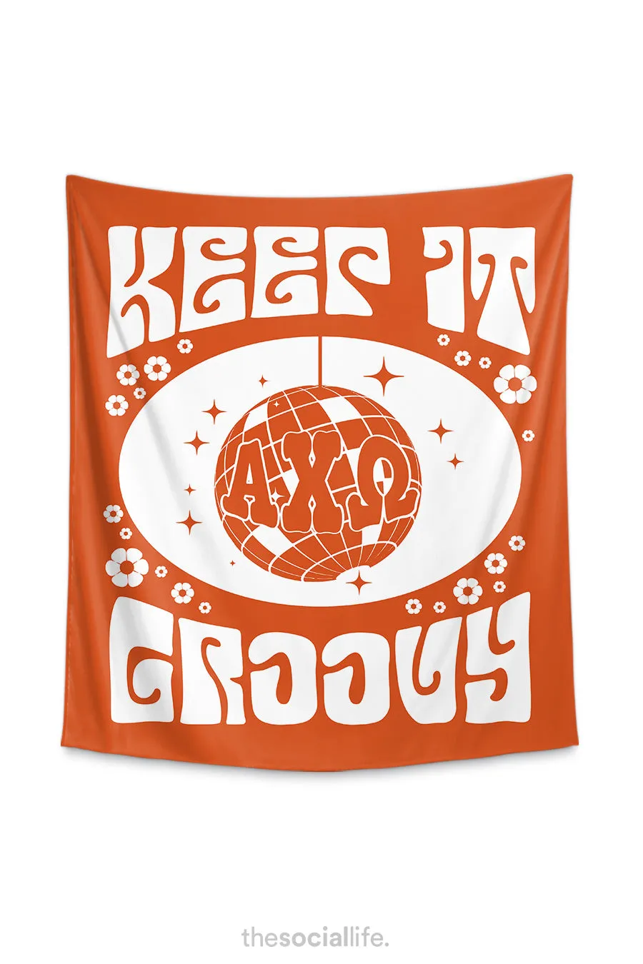 Alpha Chi Omega Keep it Groovy Tapestry