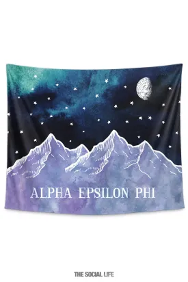 Alpha Epsilon Phi Mountain Night Tapestry