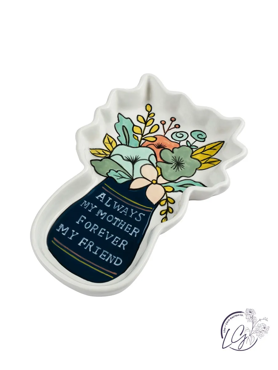 Always My Mother Flower Trinket Tray