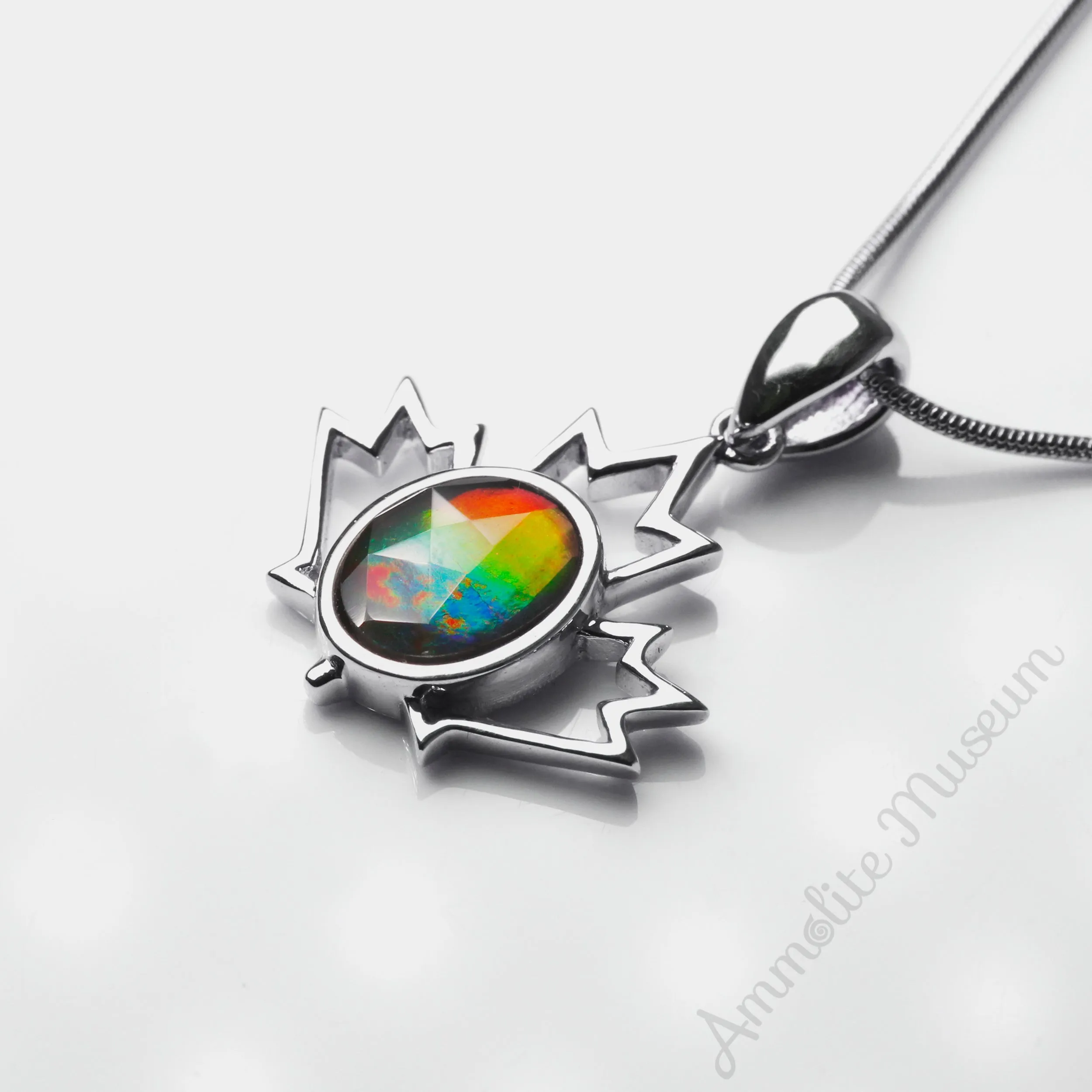 Ammolite Pendant Sterling Silver CANADIANA Pendant