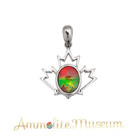 Ammolite Pendant Sterling Silver CANADIANA Pendant