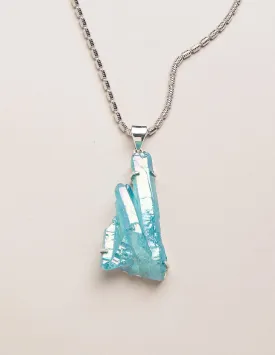 Aqua Aura Quartz Necklace - One Of A Kind