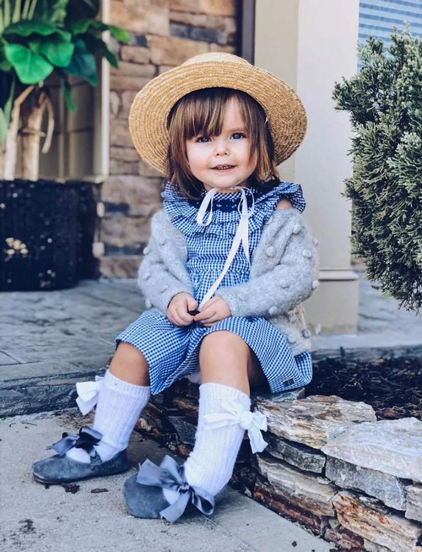 Baby ballerina in grey suede