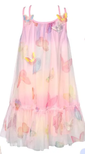 Baby Sara - Butterfly Patch Mesh Pastel Dress