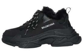 Balenciaga Triple S Fake Fur sneakers, black