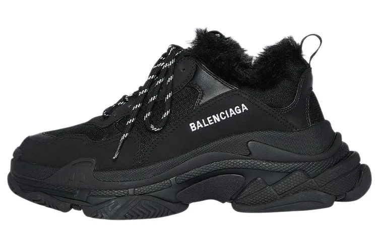 Balenciaga Triple S Fake Fur sneakers, black