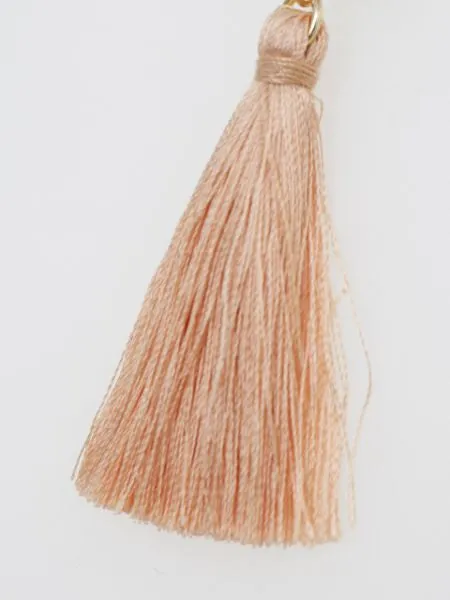 Bellflower Ball Tassel Clip Earrings
