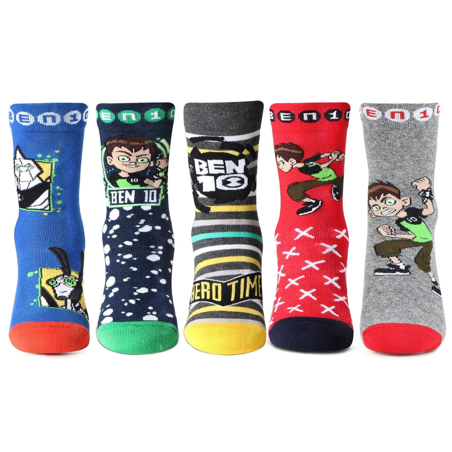 Ben 10 Socks For Kids - Pack Of 5