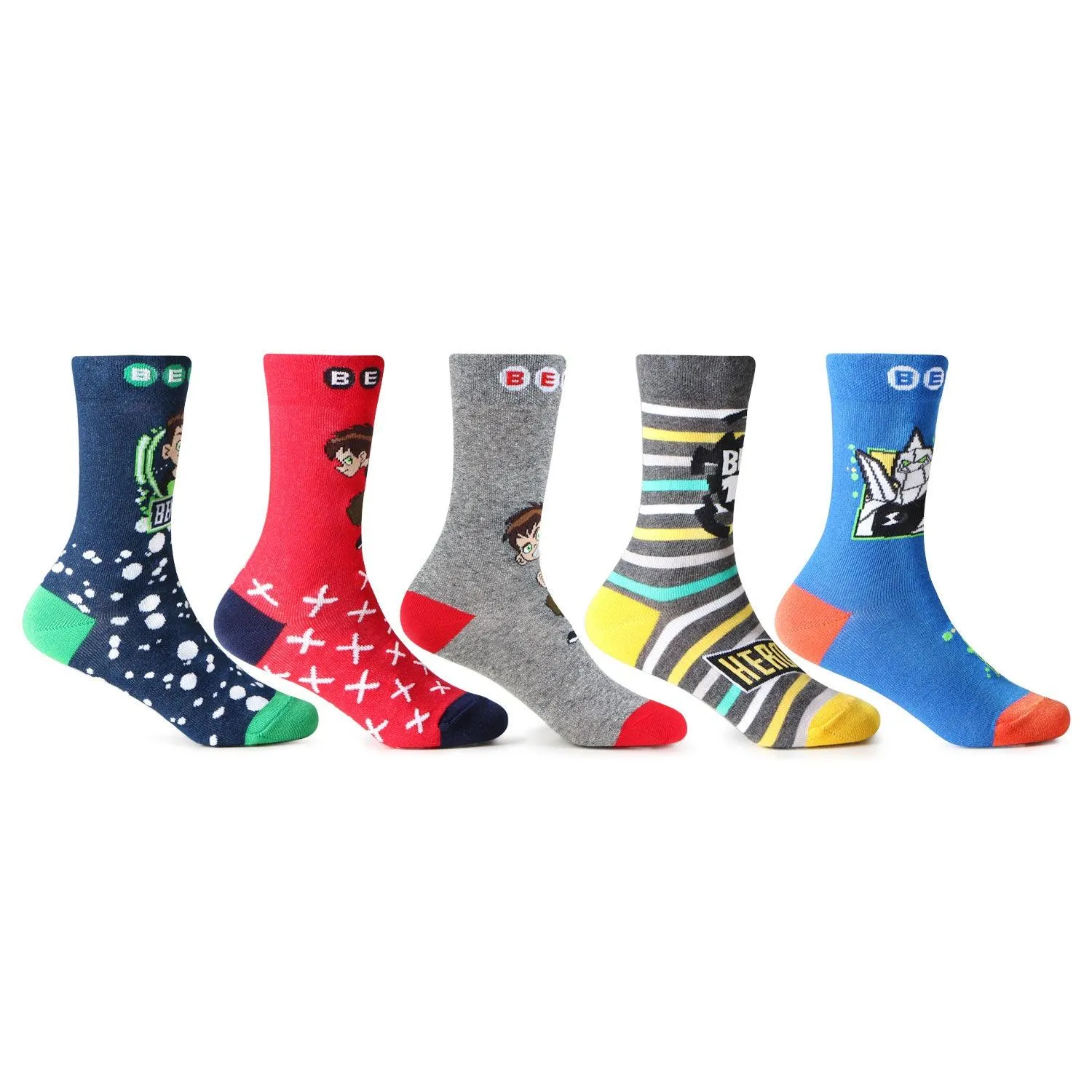Ben 10 Socks For Kids - Pack Of 5
