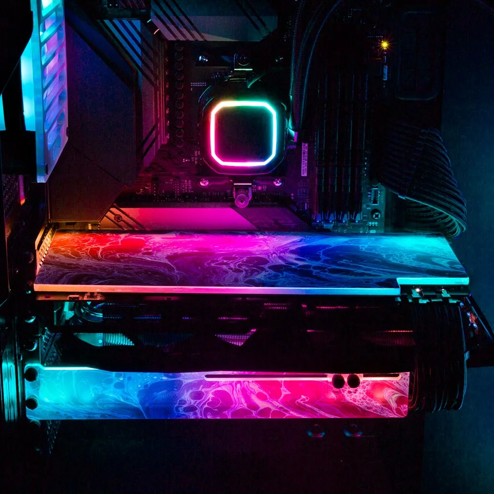 Blue Neon RGB GPU Backplate