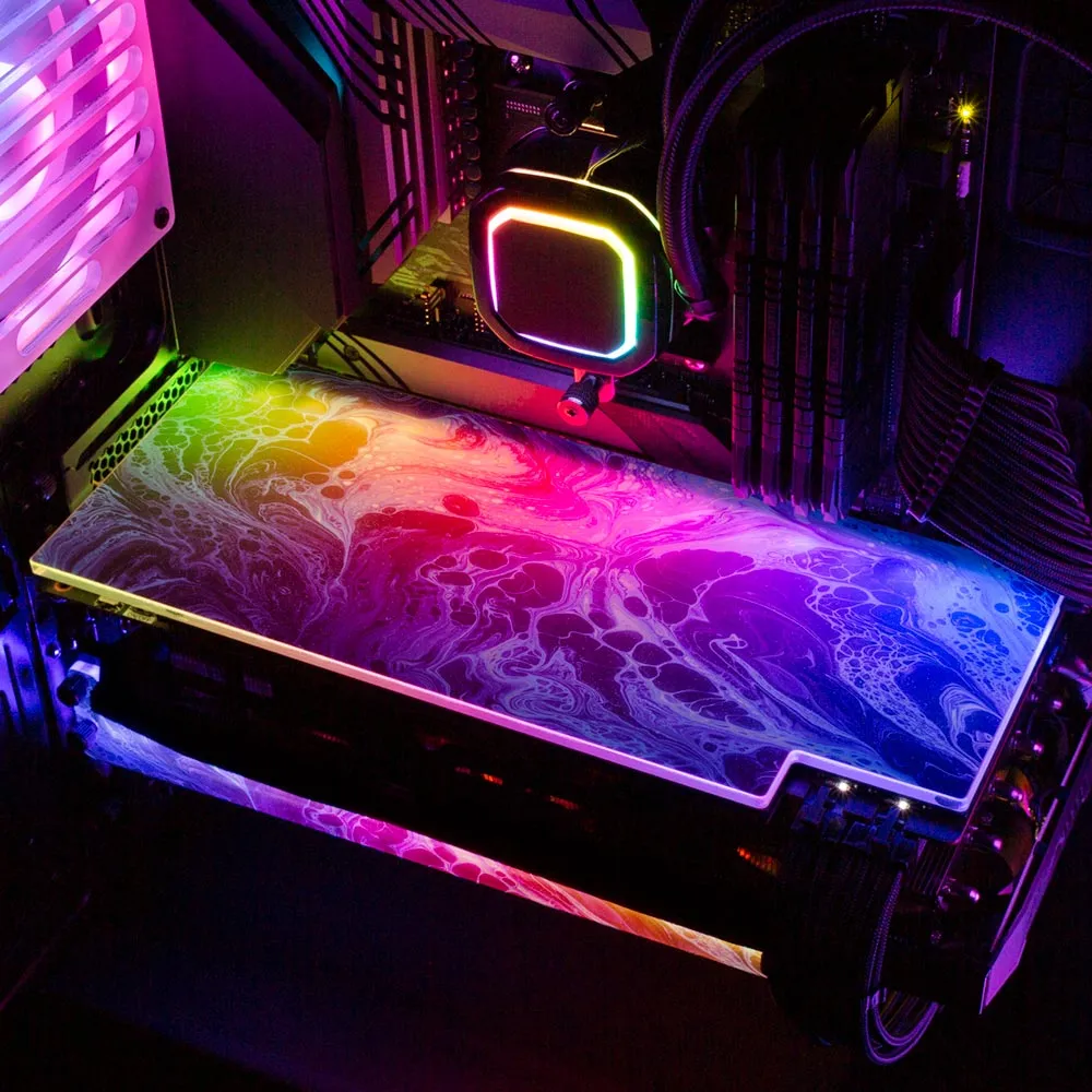 Blue Neon RGB GPU Backplate