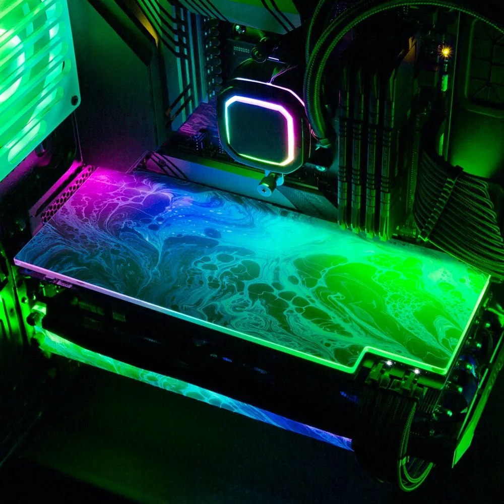 Blue Neon RGB GPU Backplate