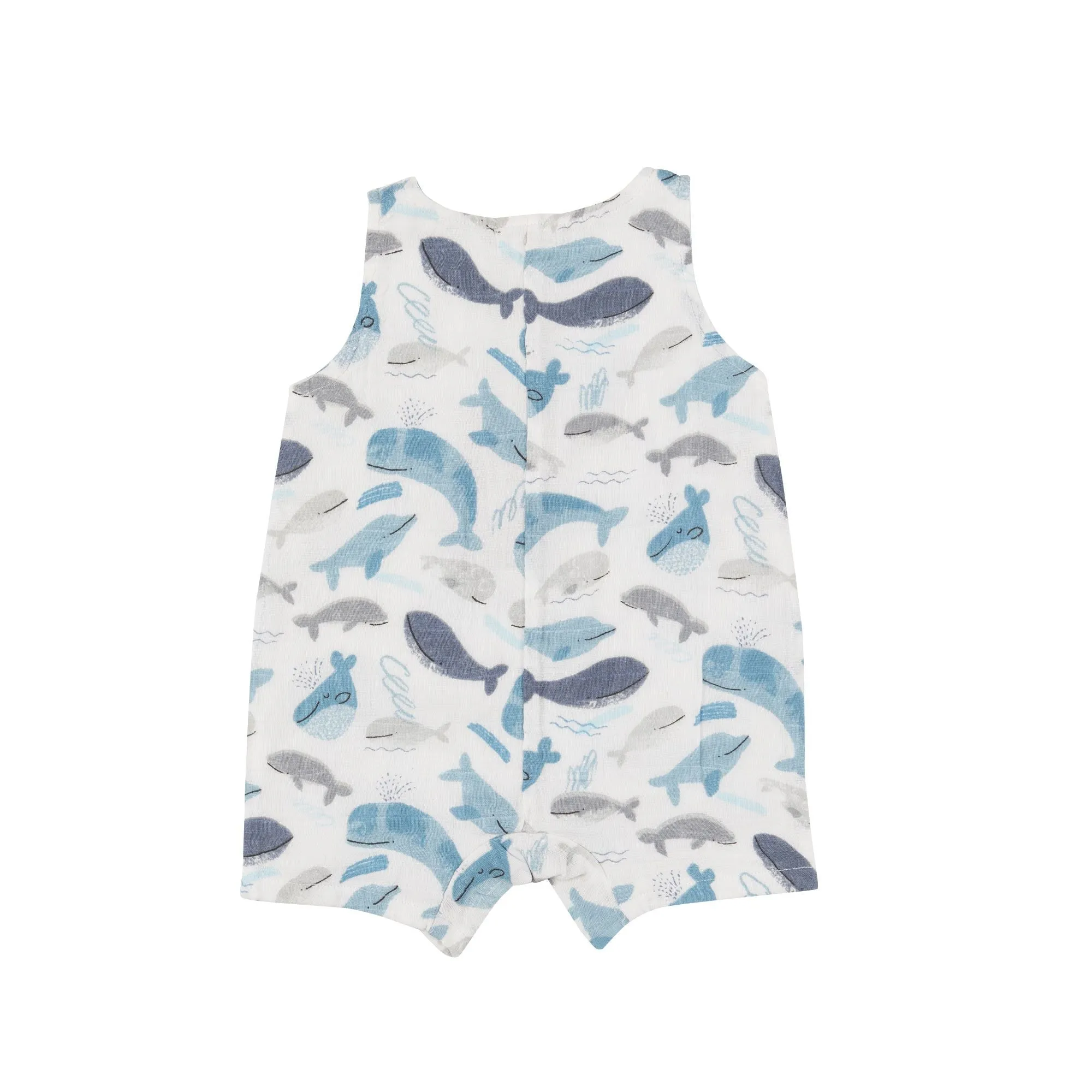 Blue Whales Shortie Romper