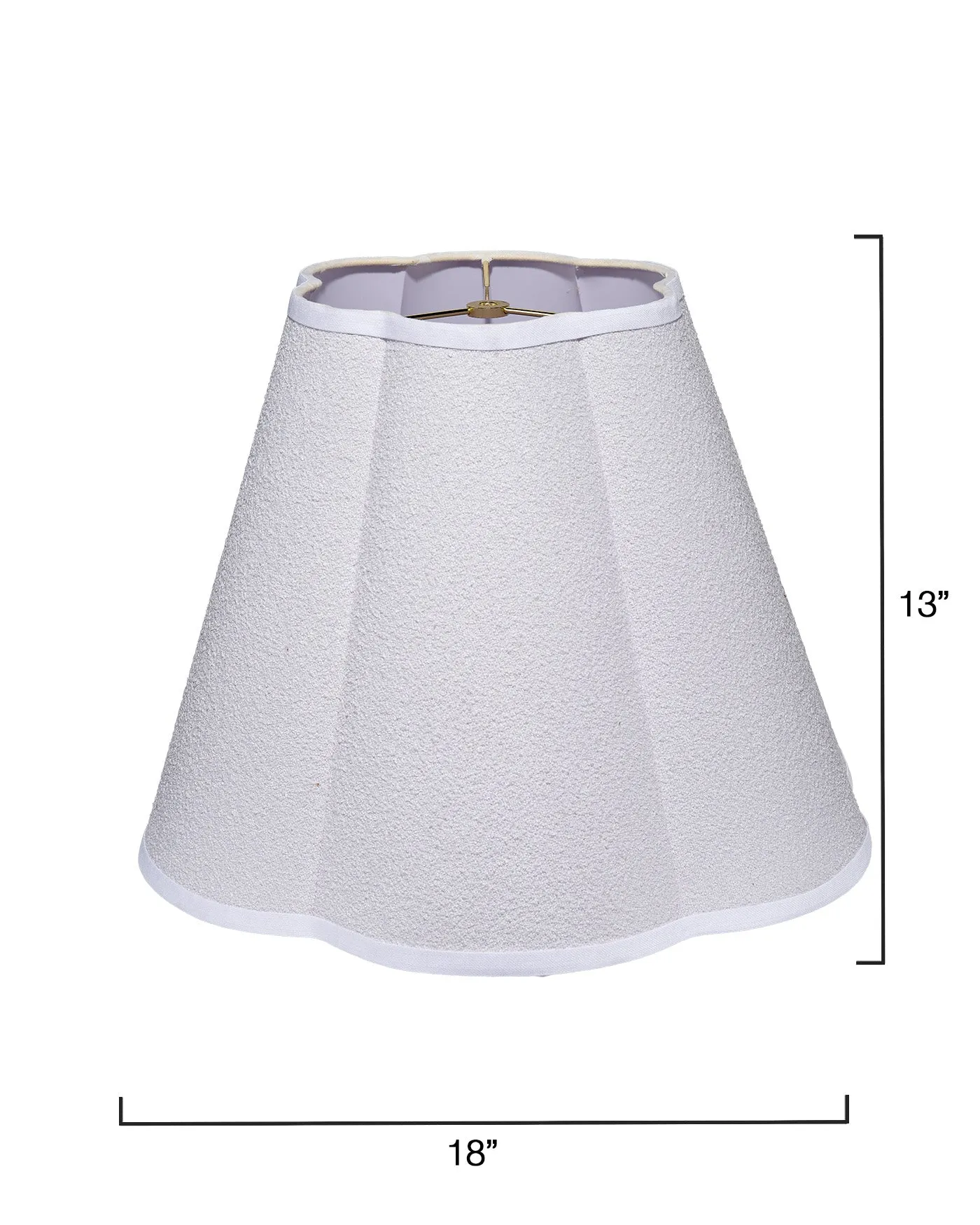 Boucle Scalloped Lamp Shade