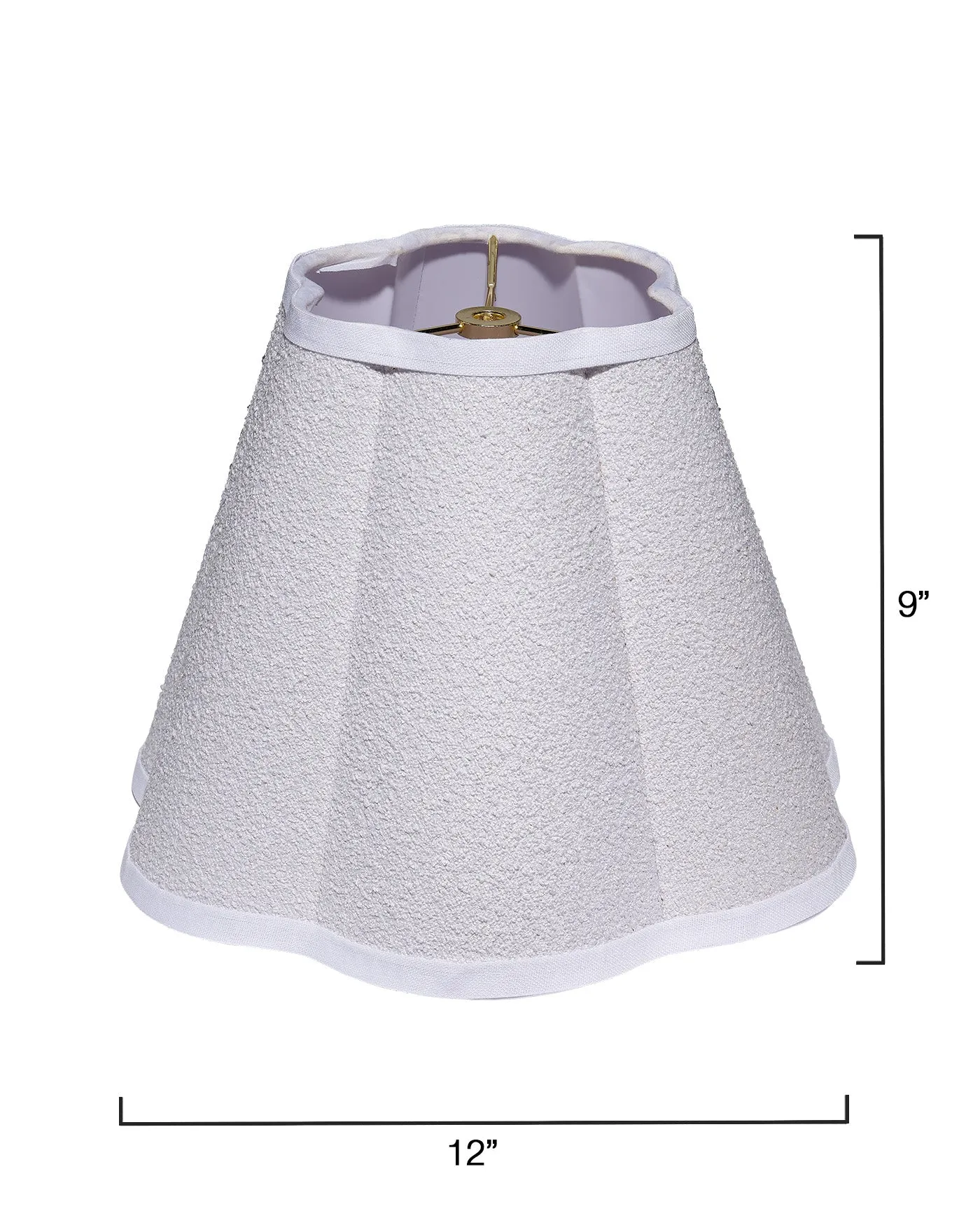 Boucle Scalloped Lamp Shade