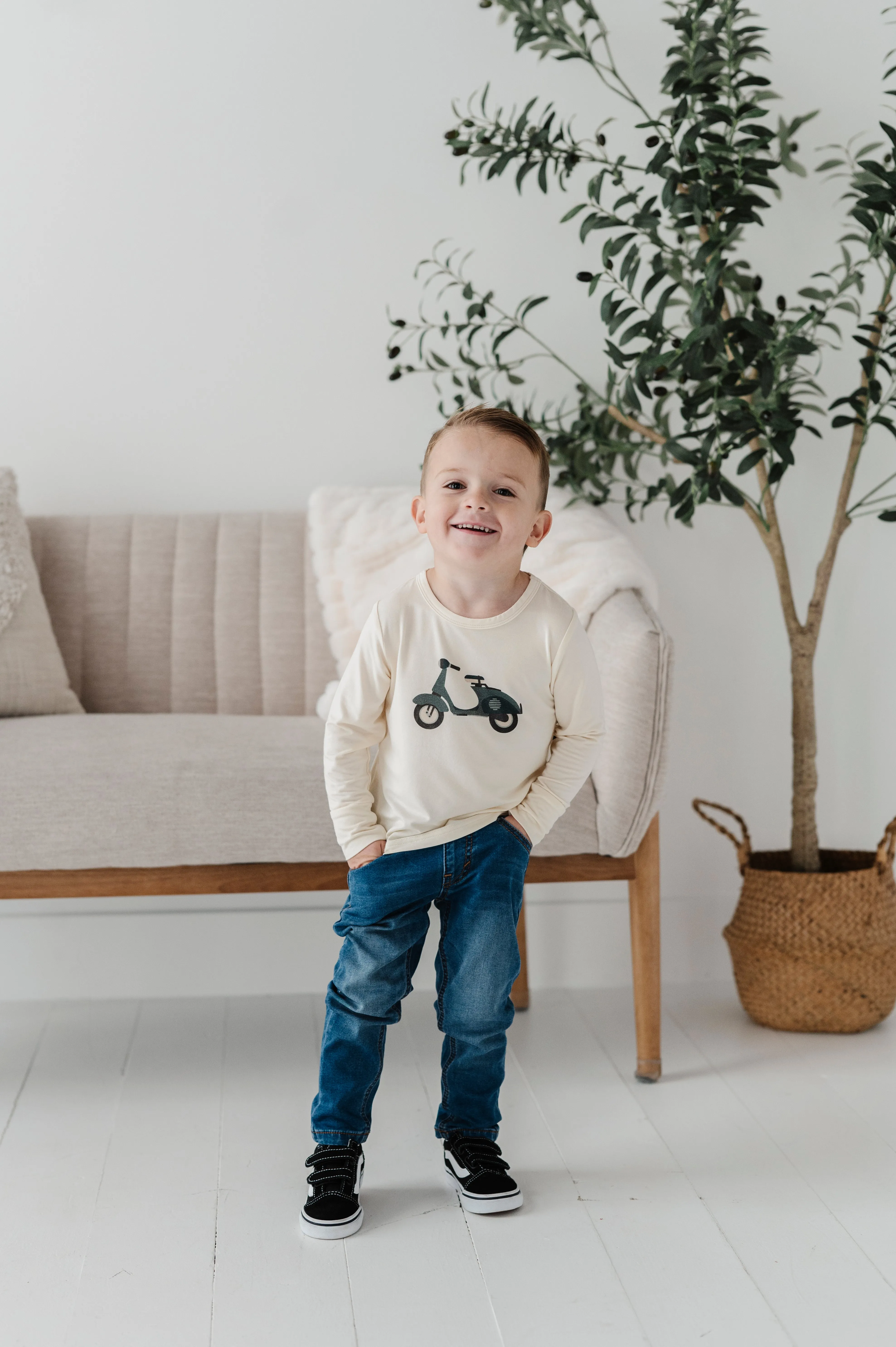 Boy's Long Sleeve Tee - Scooter