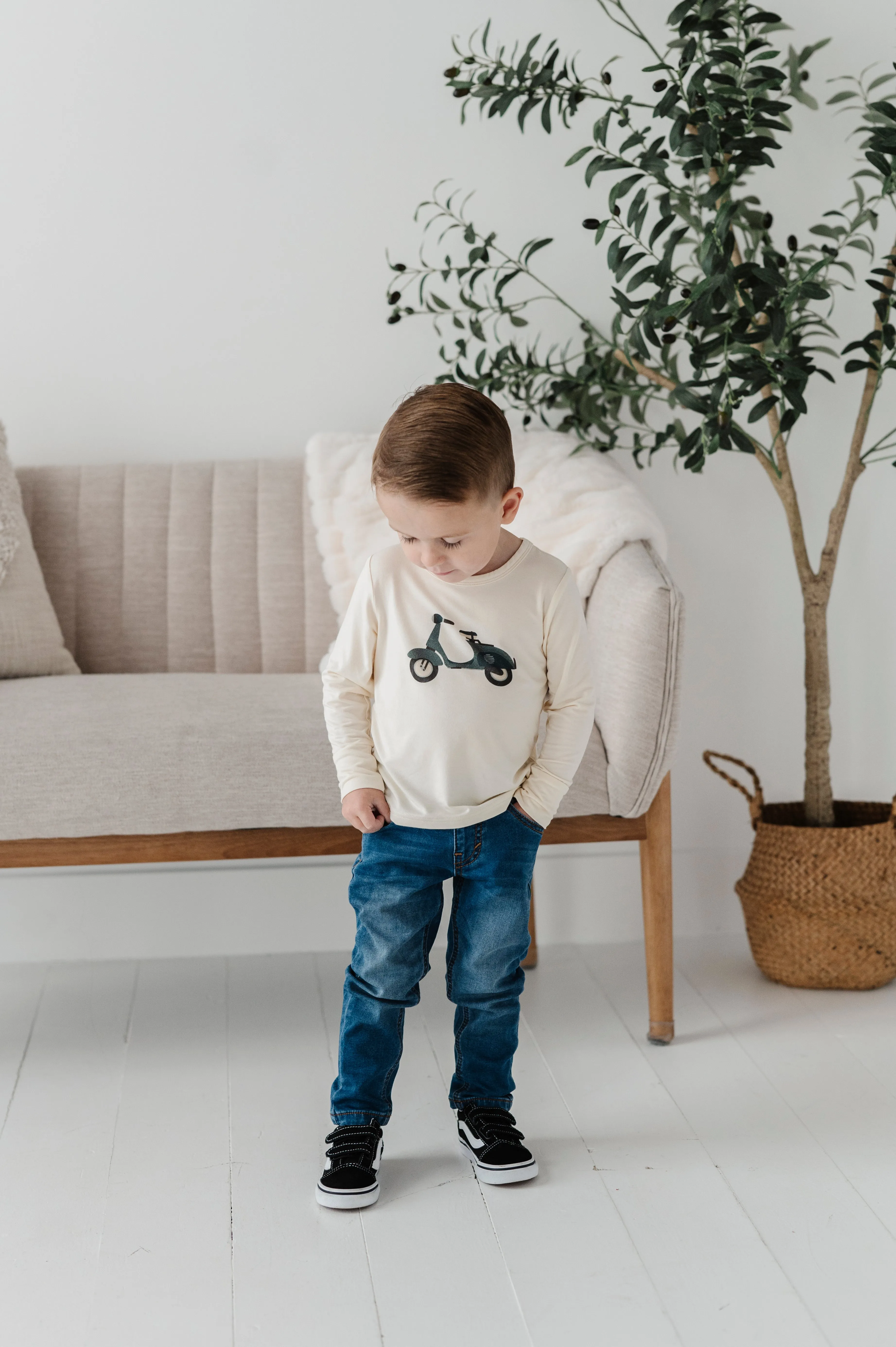Boy's Long Sleeve Tee - Scooter