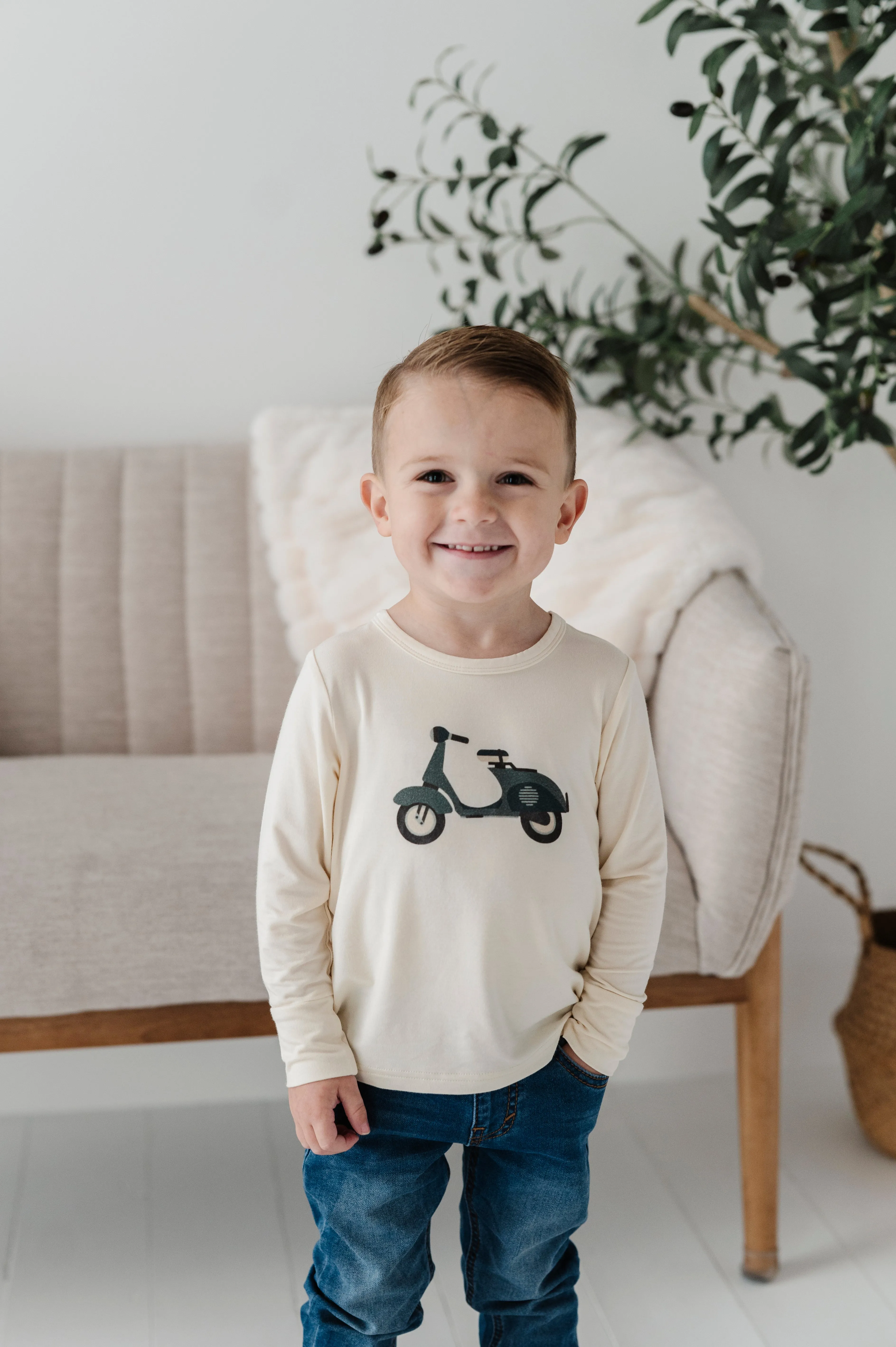 Boy's Long Sleeve Tee - Scooter