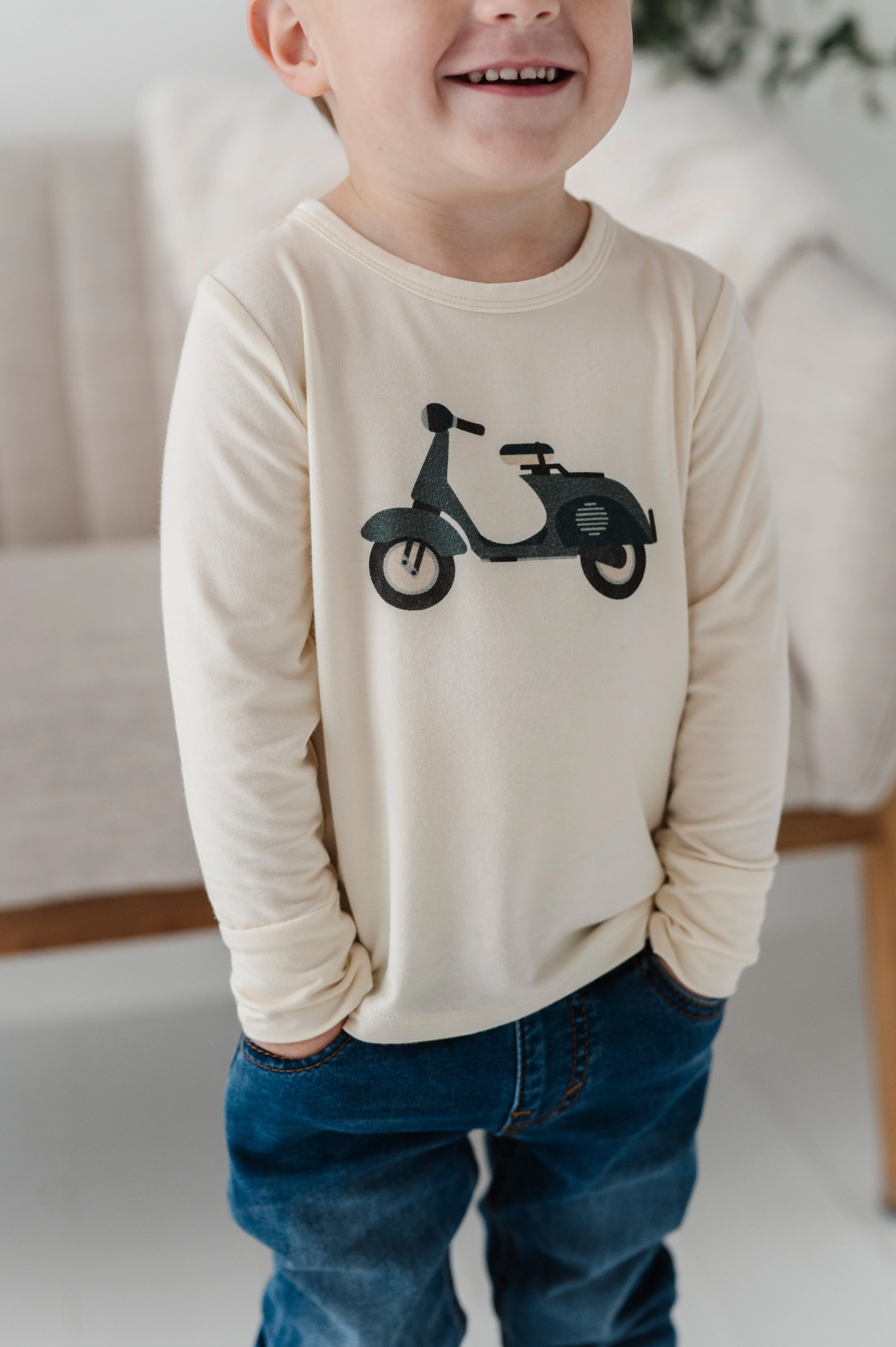 Boy's Long Sleeve Tee - Scooter
