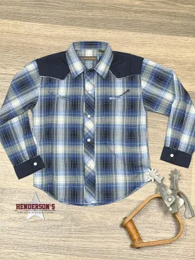 Boy's Retro Plaid Snap